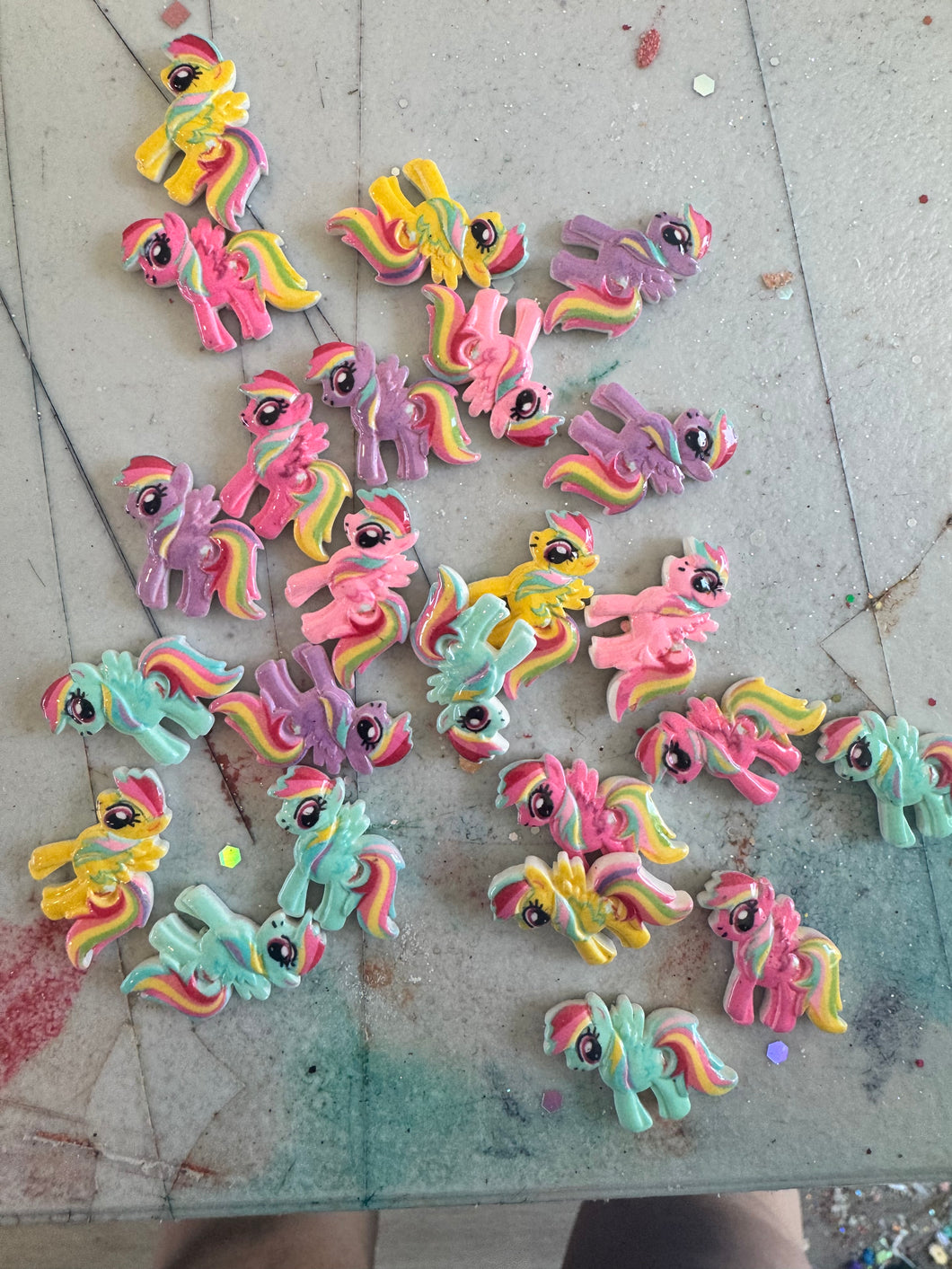 Miniature resin my little pony (5pcs)