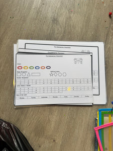 Kindergarten laminated pre assessment tool